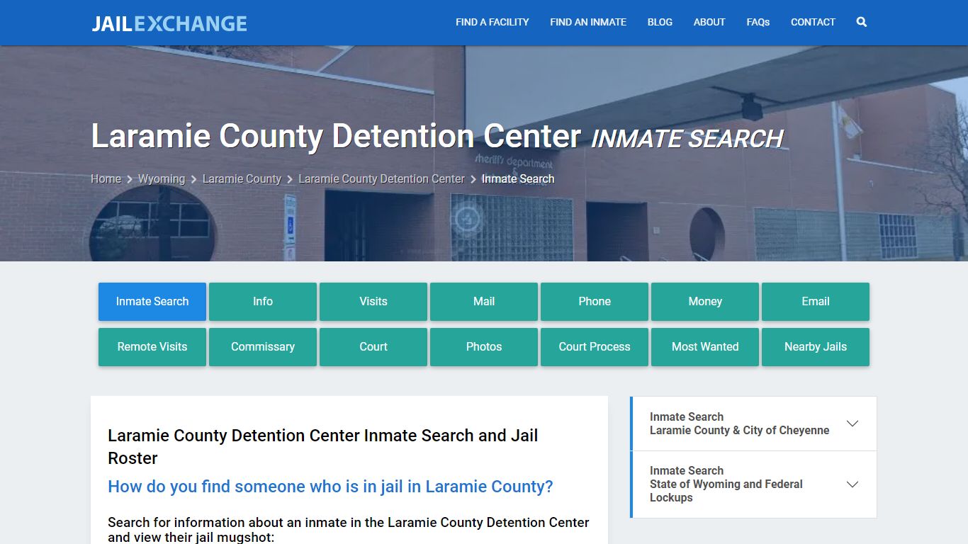 Laramie County Detention Center Inmate Search - Jail Exchange